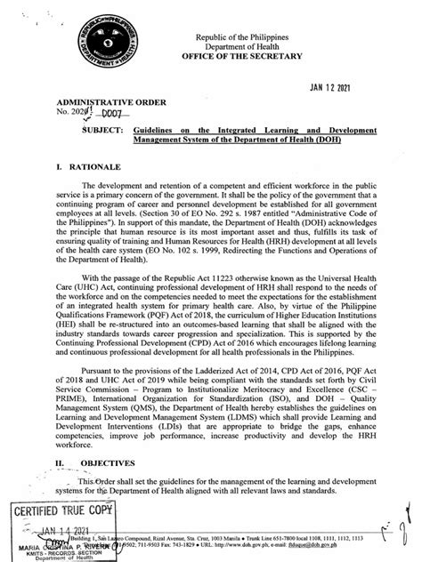 health human resource development bureau|DOH Administrative Order No. 2015.